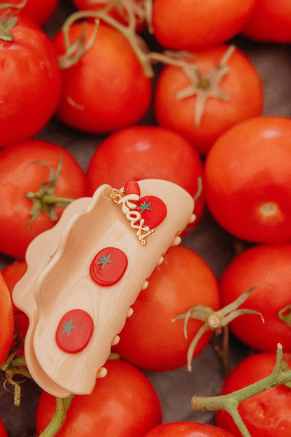 Tomato Charmed Claw Hair Clip