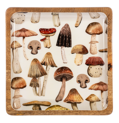 Square Mushroom Serving Tray