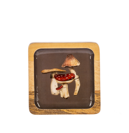 Square Mushroom Serving Tray