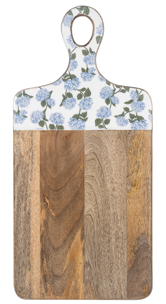 Blue Hydrangea Cutting Board with Handle (Two Styles*)