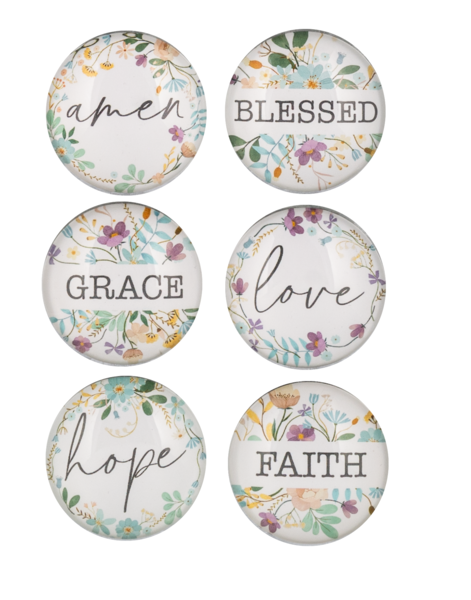 Faith & Flowers Magnet (6 pc. set)