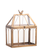 Small Antique Gold Terrarium with Bird