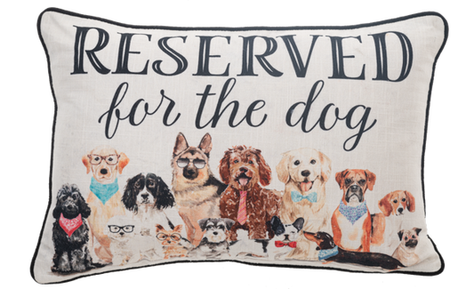 Reserved for the Dog Lumbar Pillow