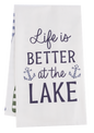 Life is Better at the Lake Paddle Pattern Tea Towel