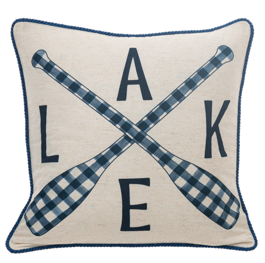 Lake with Paddles Pillow