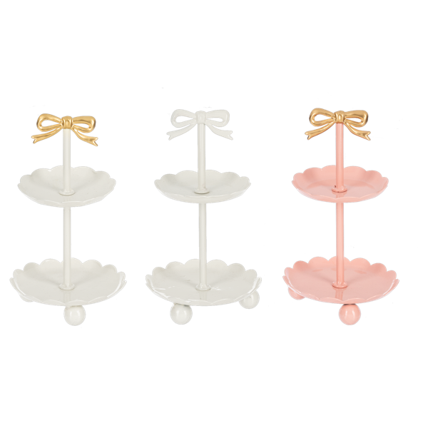 Two-Tier Mini Pedestal Stand with Bow