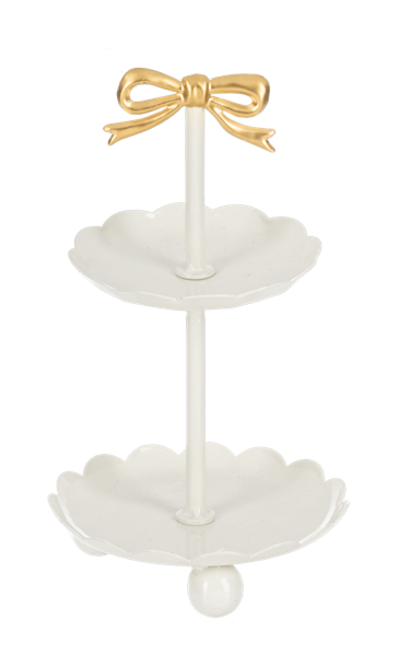 Two-Tier Mini Pedestal Stand with Bow