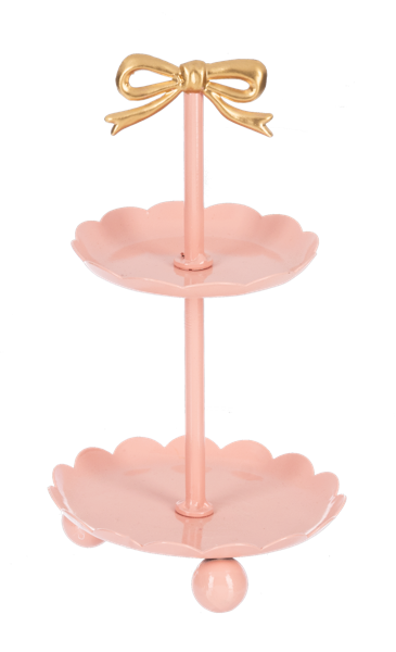 Two-Tier Mini Pedestal Stand with Bow