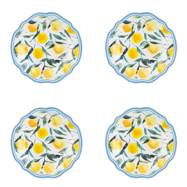 Lemon Salad Melamine Plate