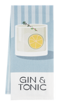 Gin & Tonic Cocktail Recipe Tea Towel
