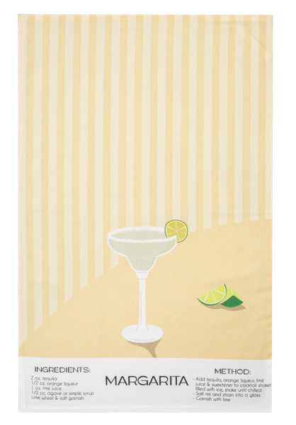 Margarita Cocktail Recipe Tea Towel