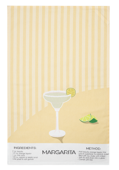Margarita Cocktail Recipe Tea Towel