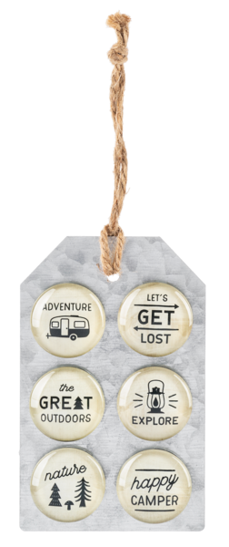 Camping & Adventure Text Magnet (6 pc. set)