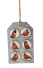 Cardinal with Script Background Magnet (6 pc. set)