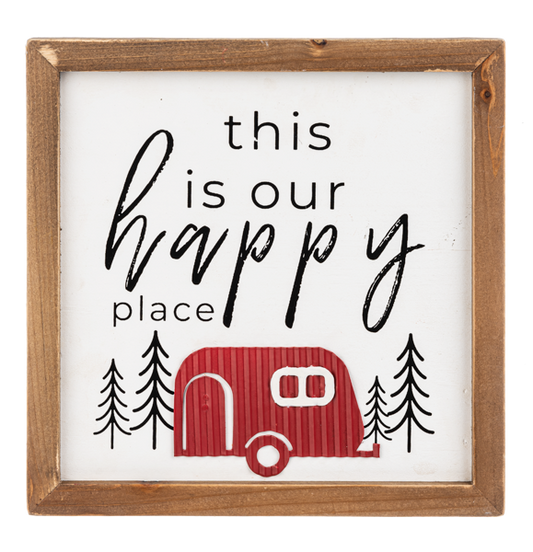 Our Happy Place Camper Wall Decor