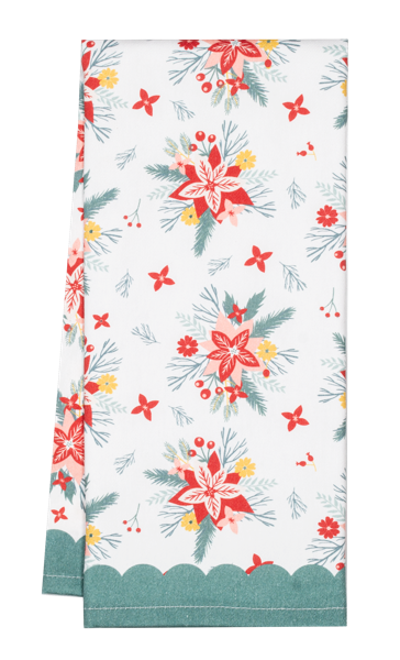 Holiday Floral Tea Towel