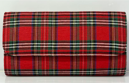 Red Plaid Avery Clutch