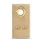 Gold Cz Evil Eye Studs On Velvet Tag
