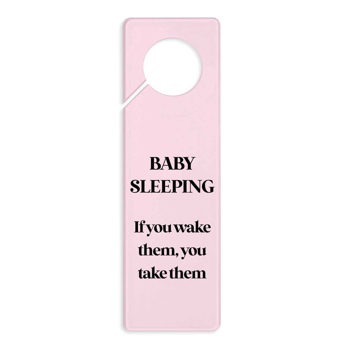 Baby Sleeping Acrylic Door Hanger Pink by Toss Designs