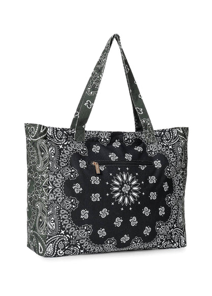 Bailey Black/Army Bandana Tote
