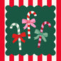 Candy Cane Stripe - Holiday Christmas Cocktail Napkins
