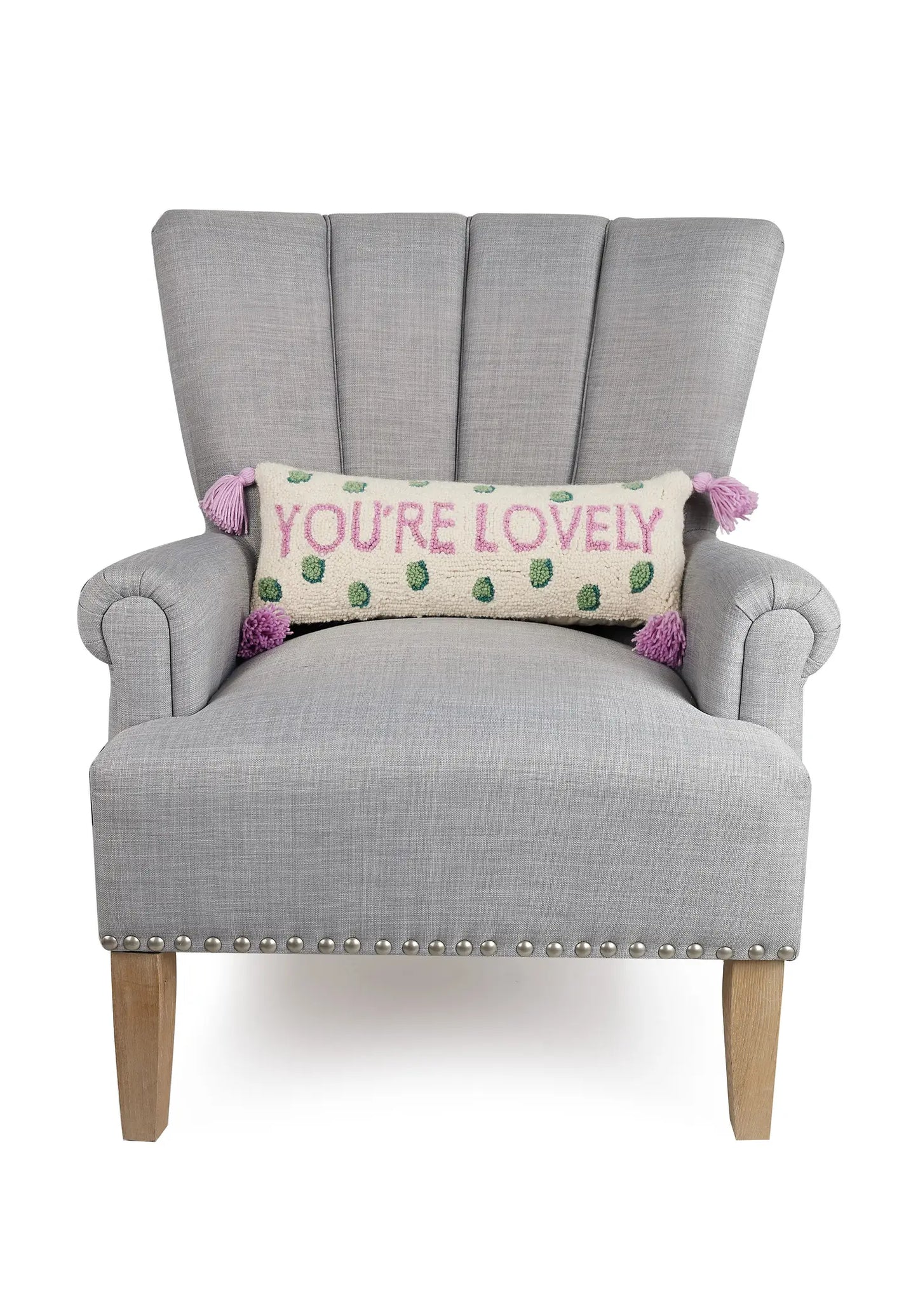 You're Lovely W/Tassels Hook Pillow