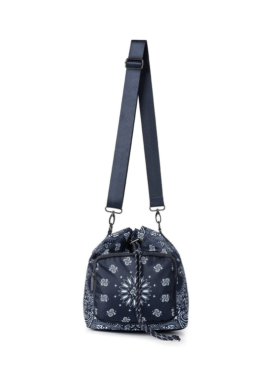 Harley Navy Bandana Print Bucket Bag