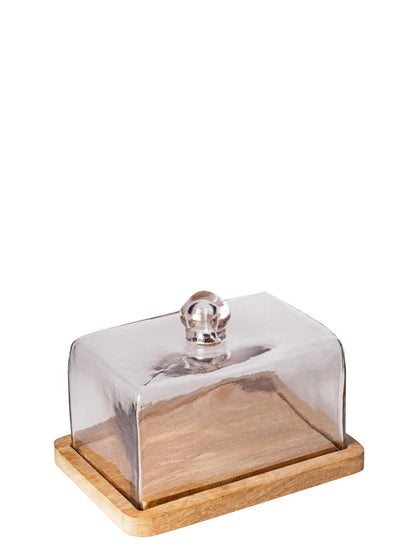 Square Tray with Glass Cover