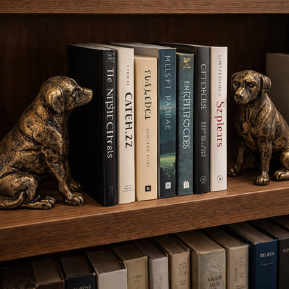 S/2, Iron Dog Decorative Bookend Set, Set of 2