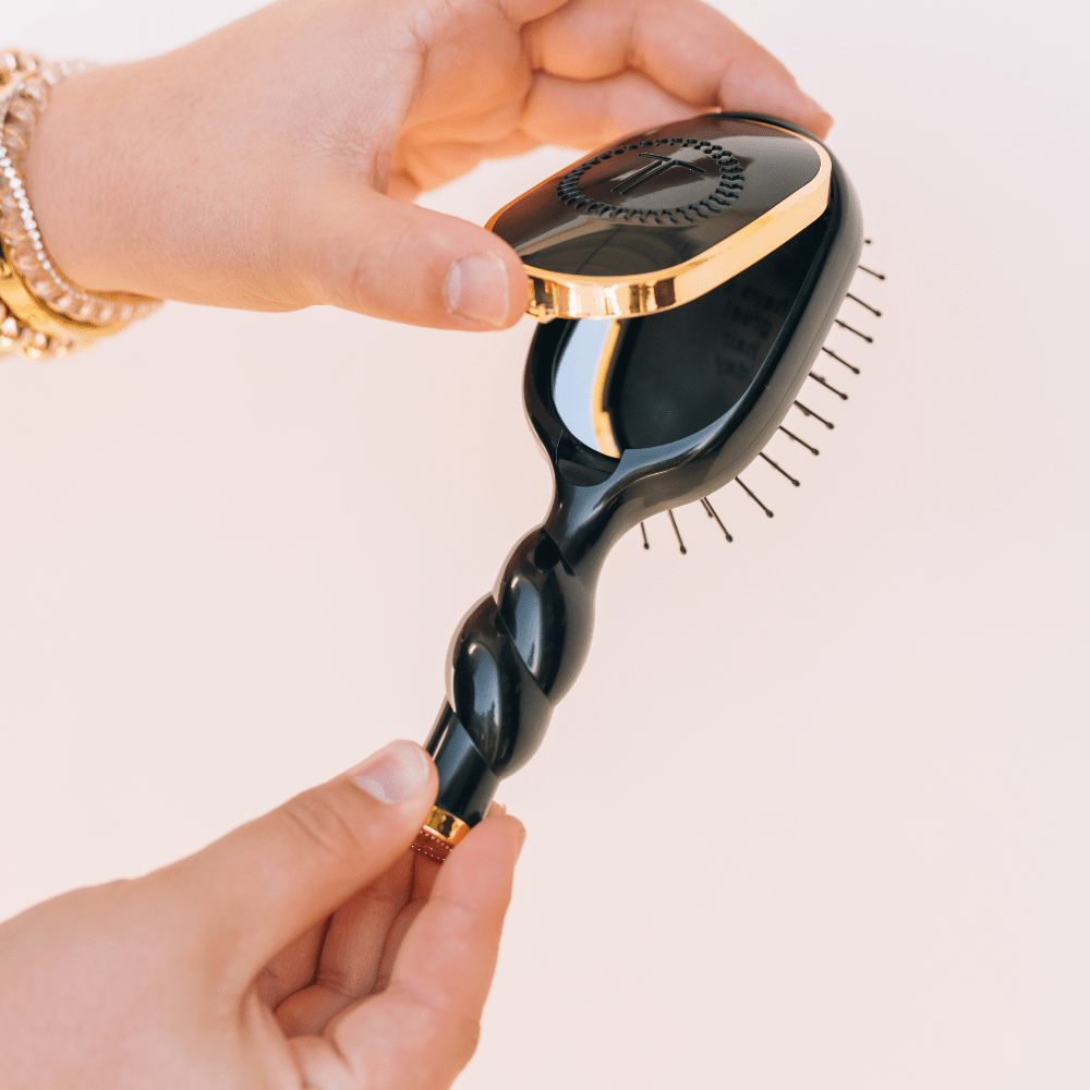 Mini Medium Detangler Brush - Jet Black