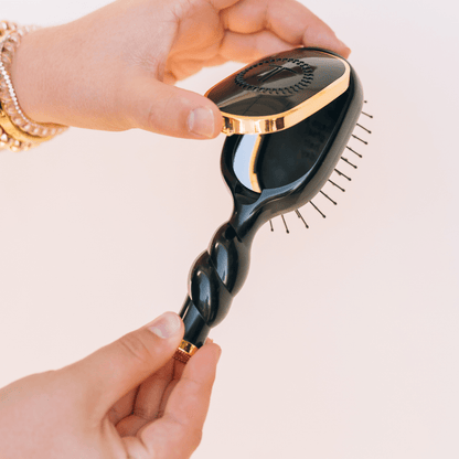 Mini Medium Detangler Brush - Jet Black