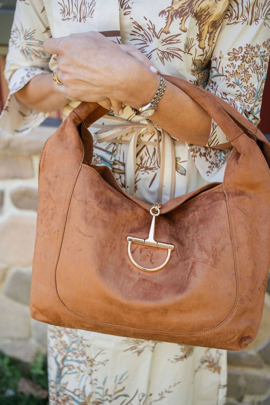 Blair Shoulder Hobo, Faux Suede