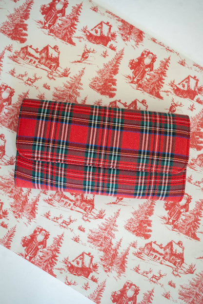 Red Plaid Avery Clutch