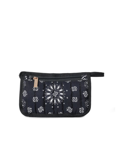 Demi Black Bandana Cosmetic Pouch