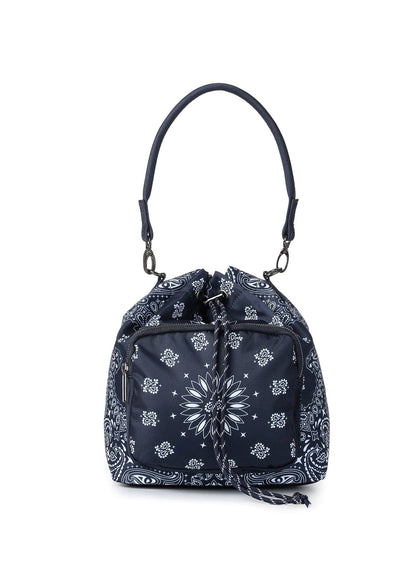 Harley Navy Bandana Print Bucket Bag