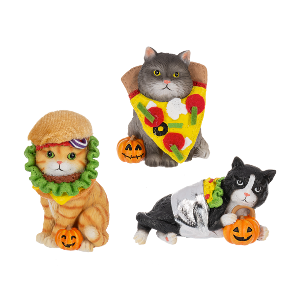 Cat Figurine in Halloween Food Costume