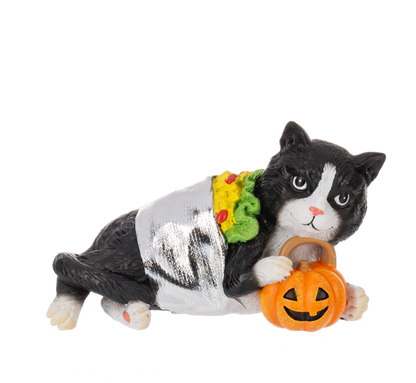 Cat Figurine in Halloween Food Costume