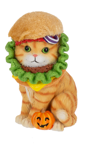 Cat Figurine in Halloween Food Costume