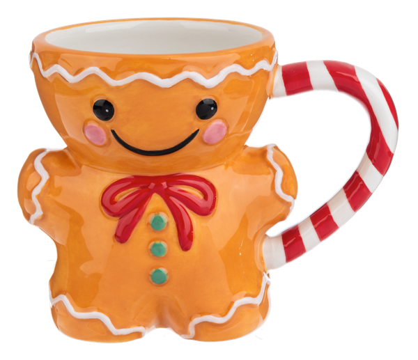Gingerbread & Snowman Mugs