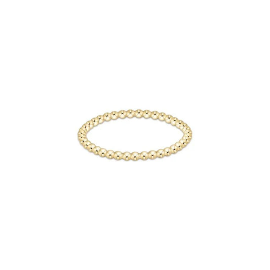 Classic Gold 1.5mm Bead Ring - Size 6
