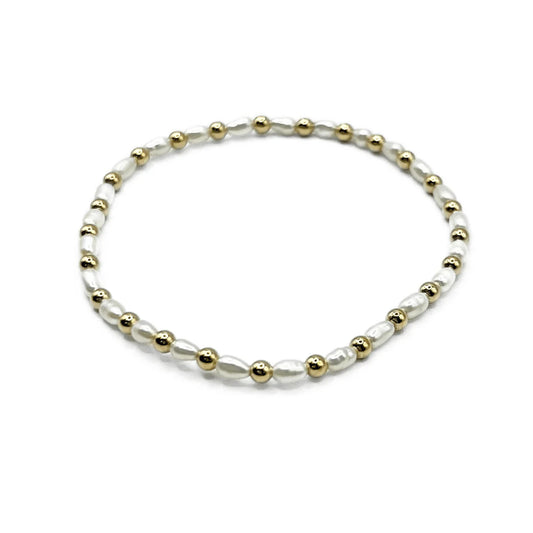 Montauk 14k Gold and Pearl Waterproof Bracelet