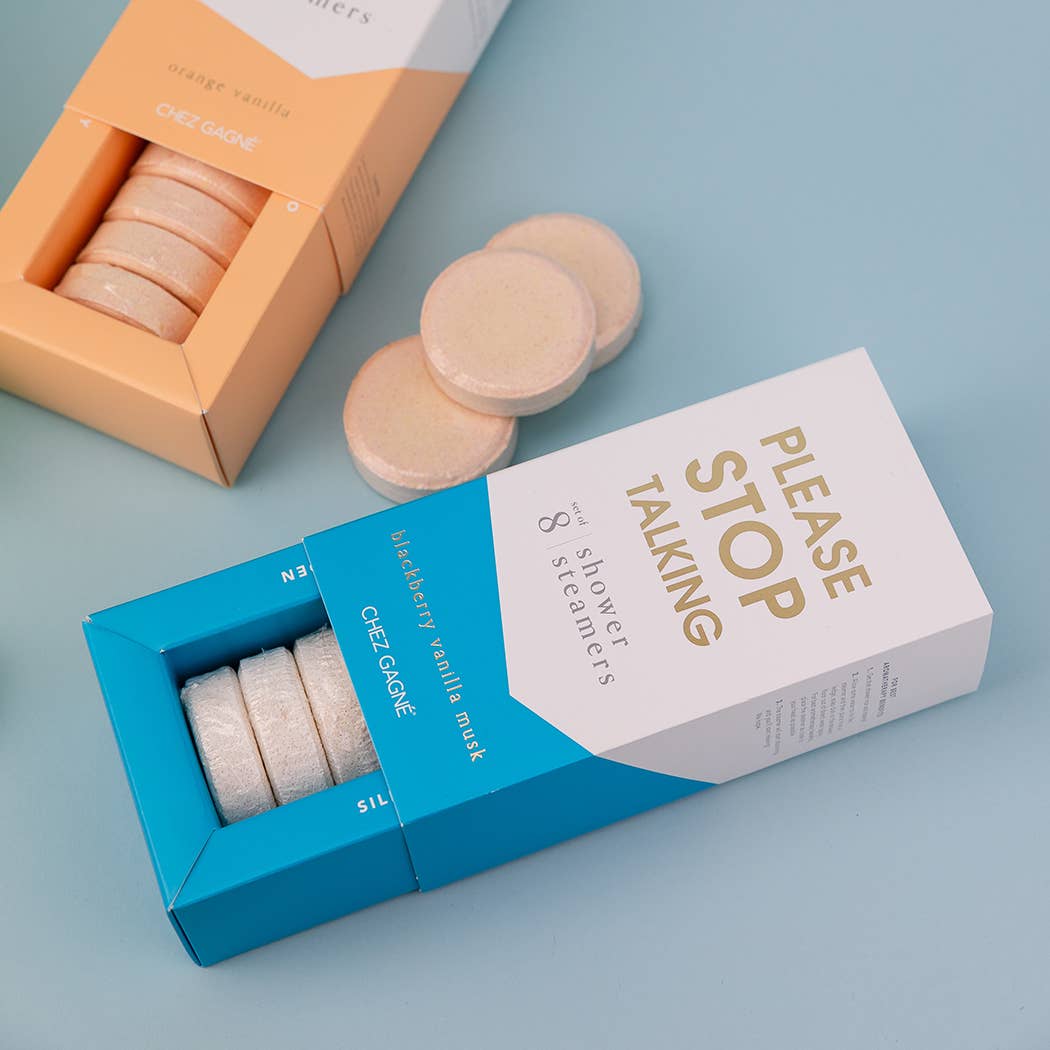 Please Stop Talking Shower Steamers - Blackberry Vanilla Musk - Set of 8 Tabs