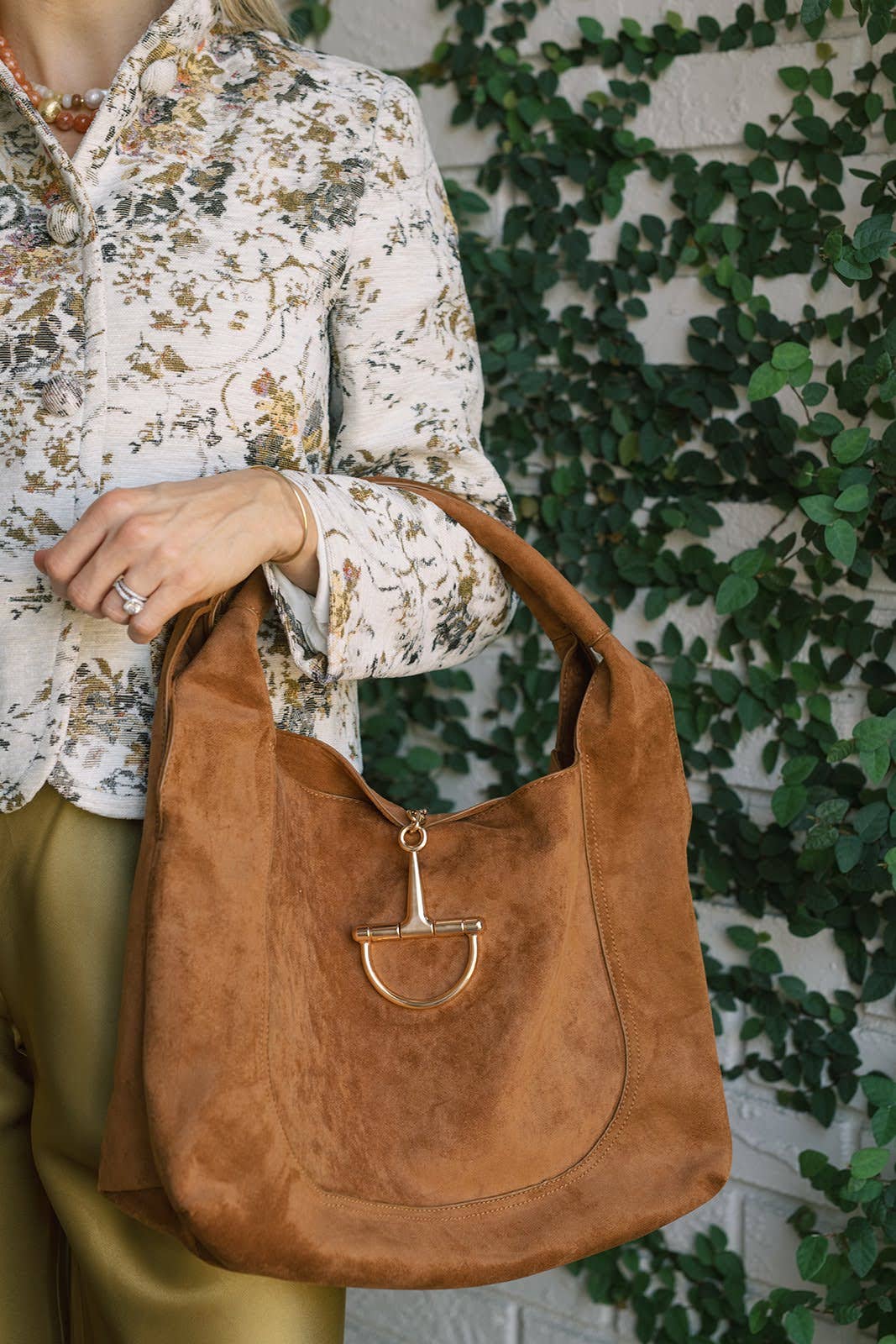 Blair Shoulder Hobo, Faux Suede