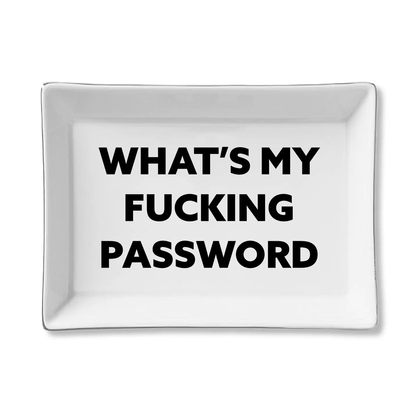 Password Ceramic Tray