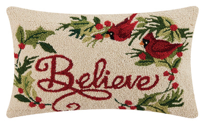 Cardinal Believe Hook Pillow