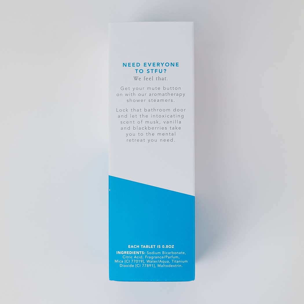 Please Stop Talking Shower Steamers - Blackberry Vanilla Musk - Set of 8 Tabs