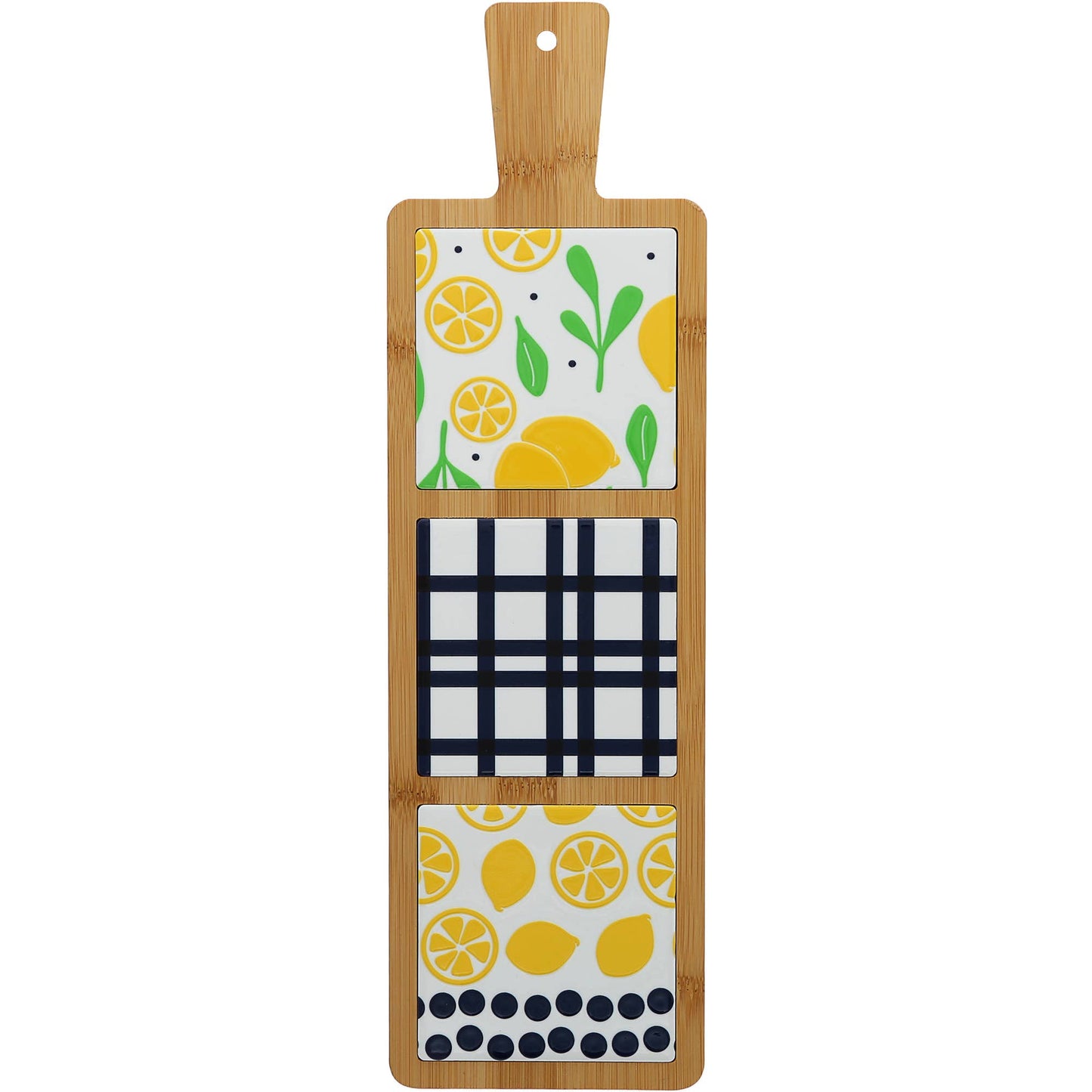 Lemons - 16.5" Bamboo & Ceramic Tile Trivet