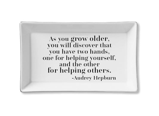 As You Grow Older, Audrey Hepburn Ceramic Tray