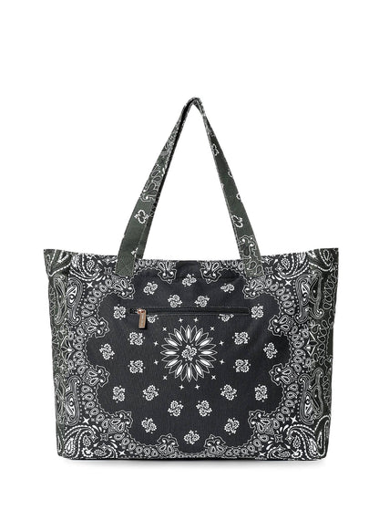 Bailey Black/Army Bandana Tote