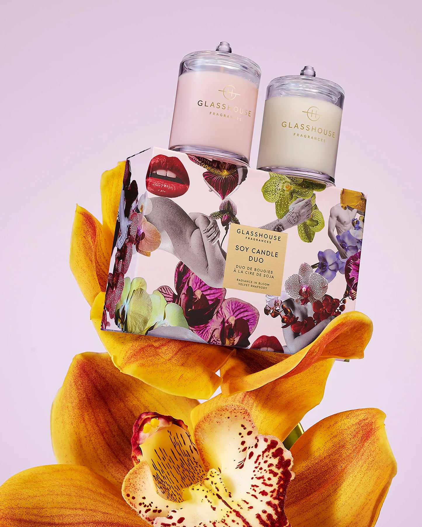 Glasshouse Radiance In Bloom & Velvet Rhapsody Candle Duo